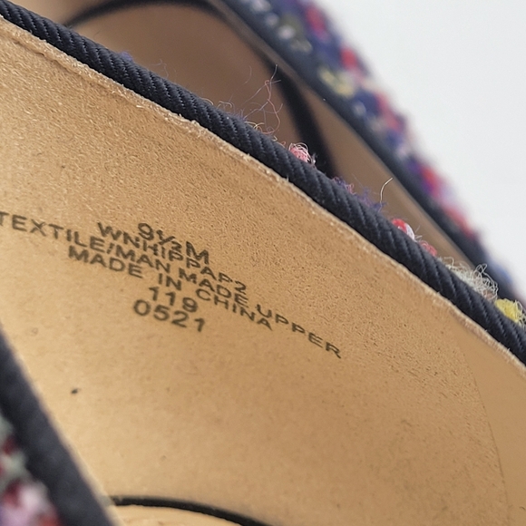 Nine West Stiletto Pointy Toe Pump Textile Size 9.5M Multicolor Plaited - Picture 8 of 9